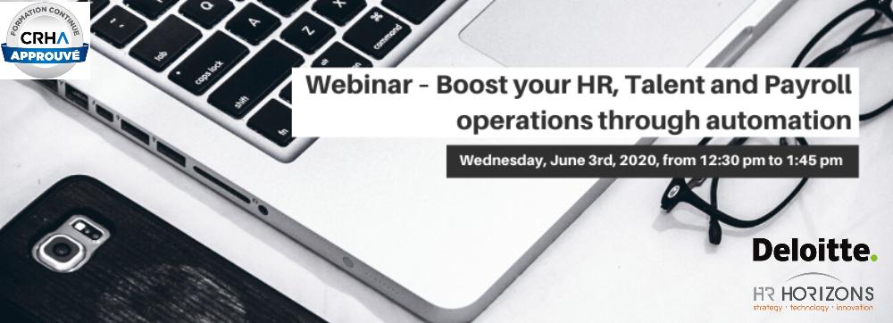 Webinar - Boost your HR, Talent and Payroll operations through automation