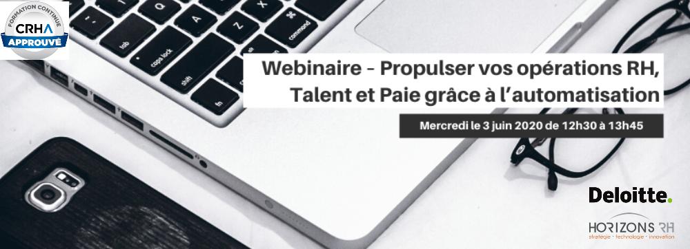 Webinaire – Propulser vos opérations RH, Talent et Paie grâce à l’automatisation