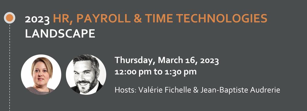 2023 HR, Payroll & Time Technologies Landscape